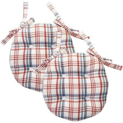 Becquet Lot de 2 Galettes de chaise ronde LOLI 40 ø bleu orage 36 unisex - Publicité Becquet Lot de 2 Galettes de chaise ronde LOLI 40 ø bleu orage 36 unisex - Publicité