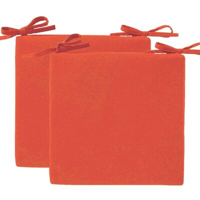 Becquet Lot de 2 galettes chaise enduite GA.PANGO carrée spécial extérieur-orange corail 40 x 40 cm unisex - Publicité Becquet Lot de 2 galettes chaise enduite GA.PANGO carrée spécial extérieur-orange corail 40 x 40 cm unisex - Publicité