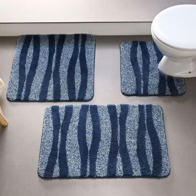 Becquet Tapis de bain en microfibre 2250 g/m² VAGUE - bleu 60 x 60 cm unisex - Publicité Becquet Tapis de bain en microfibre 2250 g/m² VAGUE - bleu 60 x 60 cm unisex - Publicité