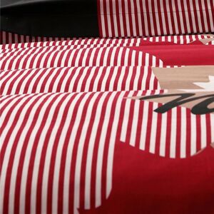 Becquet Drap housse en coton CANADA - rouge 140 x 190 cm unisex - Publicité Becquet Drap housse en coton CANADA - rouge 140 x 190 cm unisex - Publicité