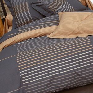 Becquet Drap-housse en coton CARNABY motif rayures placées- Gris 90 x 190 cm unisex - Publicité Becquet Drap-housse en coton CARNABY motif rayures placées- Gris 90 x 190 cm unisex - Publicité