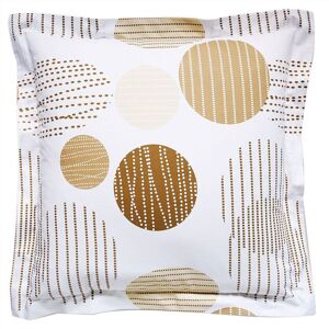 Becquet Taie d'oreiller ou traversin pastilles rayées - Beige 63 x 63 cm unisex - Publicité Becquet Taie d'oreiller ou traversin pastilles rayées - Beige 63 x 63 cm unisex - Publicité