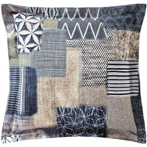 Taie d'oreiller ou traversin effet patchwork Becquet-Bleu -Gris Chiné 50 x 70 cm unisex - Publicité Taie d'oreiller ou traversin effet patchwork Becquet-Bleu -Gris Chiné 50 x 70 cm unisex - Publicité