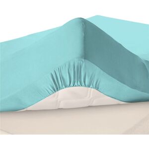 Becquet Drap housse uni en lin lavé grands bonnets 32 cm - Bleu Aqua 90 x 190 cm unisex - Publicité Becquet Drap housse uni en lin lavé grands bonnets 32 cm - Bleu Aqua 90 x 190 cm unisex - Publicité