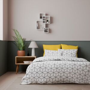 3S. x Collection (Nos Imprimés) Parure de lit coton - JEHAUT - Blanc/Noir 260 x 240 cm unisex - Publicité 3S. x Collection (Nos Imprimés) Parure de lit coton - JEHAUT - Blanc/Noir 260 x 240 cm unisex - Publicité