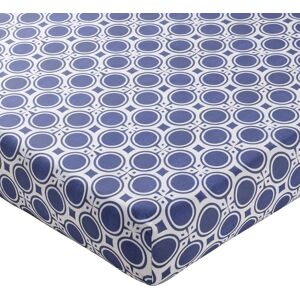 Becquet Drap-housse motif feuilles géométriques AFRO GEO bleu marine 90 x 190 cm unisex - Publicité Becquet Drap-housse motif feuilles géométriques AFRO GEO bleu marine 90 x 190 cm unisex - Publicité