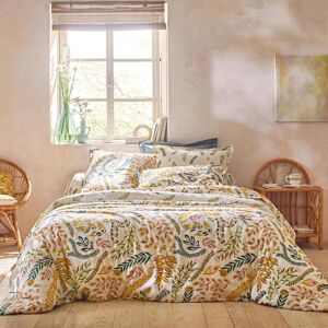 Becquet Housse de couette en coton motif feuillage beige PAULINE 140 x 200 cm unisex - Publicité Becquet Housse de couette en coton motif feuillage beige PAULINE 140 x 200 cm unisex - Publicité