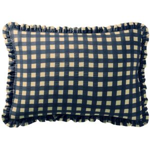 Becquet Taie d'oreiller avec volant en gaze de coton VICHY bleu 63 x 63 cm unisex - Publicité Becquet Taie d'oreiller avec volant en gaze de coton VICHY bleu 63 x 63 cm unisex - Publicité