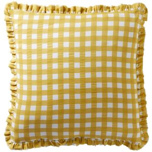 Becquet Taie d'Oreiller volant VICHY - Jaune maïs 50 x 70 cm unisex - Publicité Becquet Taie d'Oreiller volant VICHY - Jaune maïs 50 x 70 cm unisex - Publicité