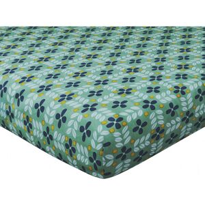 Becquet Drap-housse ZENGA vert en coton 90 x 190 cm unisex - Publicité Becquet Drap-housse ZENGA vert en coton 90 x 190 cm unisex - Publicité