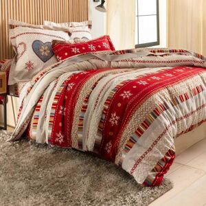 Becquet Housse de couette flanelle C?UR DE FLOCON - rouge 260 x 240 cm unisex - Publicité Becquet Housse de couette flanelle C?UR DE FLOCON - rouge 260 x 240 cm unisex - Publicité