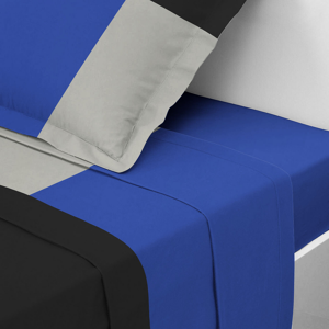 3S. x Collection (Nos Imprimés) Drap plat en coton - TRIO - Bleu Majorelle 180 x 290 cm unisex - Publicité 3S. x Collection (Nos Imprimés) Drap plat en coton - TRIO - Bleu Majorelle 180 x 290 cm unisex - Publicité