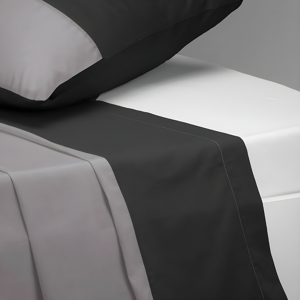 3S. x Collection (Nos Imprimés) Drap plat en coton - TRIO - Noir 180 x 290 cm unisex - Publicité 3S. x Collection (Nos Imprimés) Drap plat en coton - TRIO - Noir 180 x 290 cm unisex - Publicité