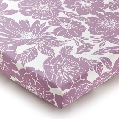 Becquet Drap housse en coton POETIQUE à motifs fleuris violet 160 x 200 cm unisex - Publicité Becquet Drap housse en coton POETIQUE à motifs fleuris violet 160 x 200 cm unisex - Publicité