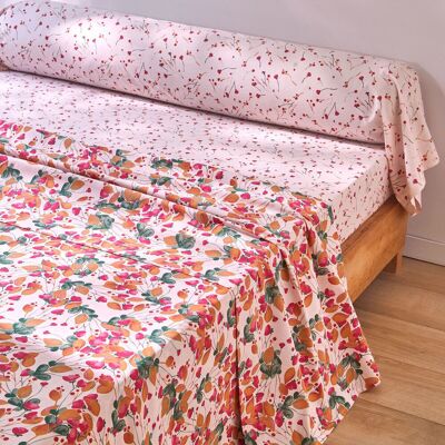 Becquet Drap housse coton ROSA motif fleurettes rose poudré 160 x 200 cm unisex - Publicité Becquet Drap housse coton ROSA motif fleurettes rose poudré 160 x 200 cm unisex - Publicité