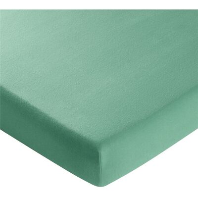 Becquet Drap housse FLANELLE UNI - vert jade 140 x 200 cm unisex - Publicité Becquet Drap housse FLANELLE UNI - vert jade 140 x 200 cm unisex - Publicité