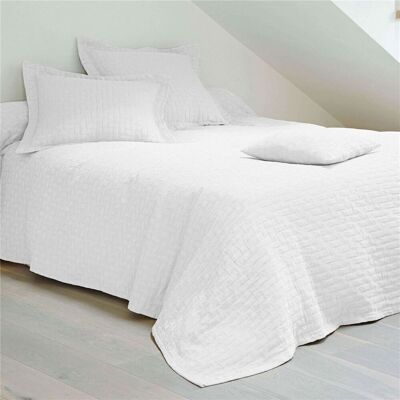 Becquet Jeté de lit tissé en coton jacquard floqué CL.LADRI - Blanc 180 x 250 cm unisex - Publicité Becquet Jeté de lit tissé en coton jacquard floqué CL.LADRI - Blanc 180 x 250 cm unisex - Publicité