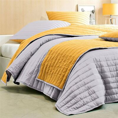 Becquet Jeté de lit matelassé double face en polyester microfibres - curry 230 x 250 cm unisex - Publicité Becquet Jeté de lit matelassé double face en polyester microfibres - curry 230 x 250 cm unisex - Publicité