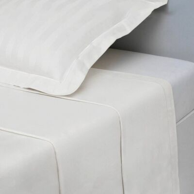 3S. x Tertio Drap Plat uni satin de Coton - Blanc 240 x 300 cm unisex - Publicité 3S. x Tertio Drap Plat uni satin de Coton - Blanc 240 x 300 cm unisex - Publicité