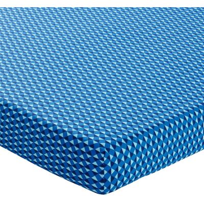 Becquet Drap-housse en coton bleu électrique à micro-motif géométrique - POISSONS 90 x 190 cm unisex - Publicité Becquet Drap-housse en coton bleu électrique à micro-motif géométrique - POISSONS 90 x 190 cm unisex - Publicité