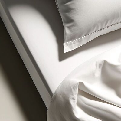 3S. x Tertio Drap plat percale de coton - Blanc 180 x 290 cm unisex - Publicité 3S. x Tertio Drap plat percale de coton - Blanc 180 x 290 cm unisex - Publicité