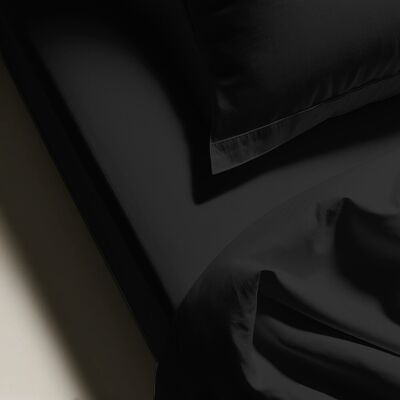 3S. x Tertio Drap plat percale de coton - Noir 240 x 300 cm unisex - Publicité 3S. x Tertio Drap plat percale de coton - Noir 240 x 300 cm unisex - Publicité