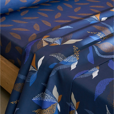 Becquet Drap plat en satin de coton bleu marine - AUGUSTIN 240 x 300 cm unisex - Publicité Becquet Drap plat en satin de coton bleu marine - AUGUSTIN 240 x 300 cm unisex - Publicité