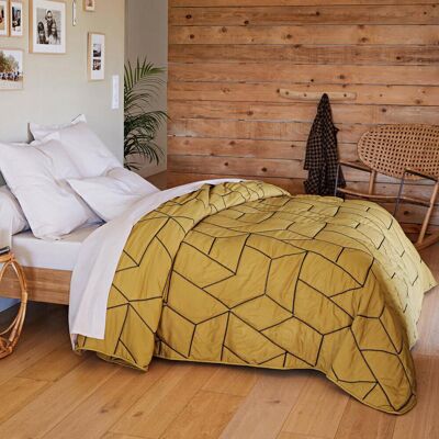 Becquet Jeté de lit CALISSON 250x260 jaune moutarde 250 x 260 cm unisex - Publicité Becquet Jeté de lit CALISSON 250x260 jaune moutarde 250 x 260 cm unisex - Publicité