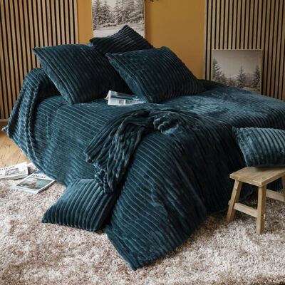 Becquet Jeté de lit en polyester bleu nuit - TENDRESSE 180 x 250 cm unisex - Publicité Becquet Jeté de lit en polyester bleu nuit - TENDRESSE 180 x 250 cm unisex - Publicité