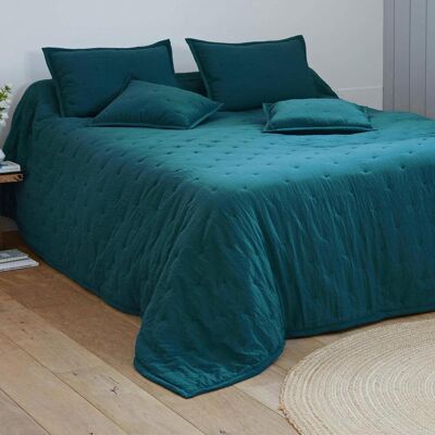 Becquet Jeté de lit matelassé CELESTE vert émeraude 260 x 240 cm unisex - Publicité Becquet Jeté de lit matelassé CELESTE vert émeraude 260 x 240 cm unisex - Publicité