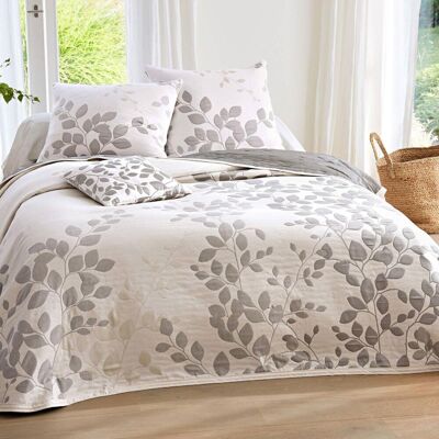 Becquet Jeté de lit jacquard motif végétal FANNY - Gris 230 x 270 cm unisex - Publicité Becquet Jeté de lit jacquard motif végétal FANNY - Gris 230 x 270 cm unisex - Publicité