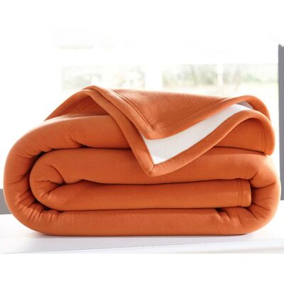 Becquet Couverture très chaude 700g/m² corange cuivré en microfibre - POLAIRE BICOLORE 200 x 200 cm unisex - Publicité Becquet Couverture très chaude 700g/m² corange cuivré en microfibre - POLAIRE BICOLORE 200 x 200 cm unisex - Publicité