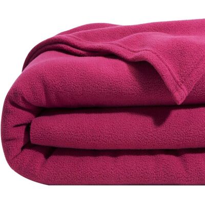 Becquet Couverture tempérée 350 g/m² rose framboise - POLAIRE UNIE 180 x 220 cm unisex - Publicité Becquet Couverture tempérée 350 g/m² rose framboise - POLAIRE UNIE 180 x 220 cm unisex - Publicité
