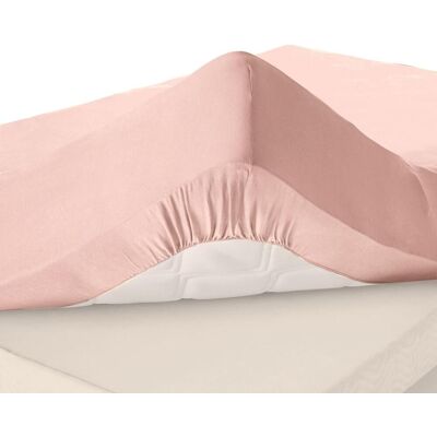 Becquet Drap housse uni grand bonnet en JERSEY rose thé 140 x 200 cm unisex - Publicité Becquet Drap housse uni grand bonnet en JERSEY rose thé 140 x 200 cm unisex - Publicité