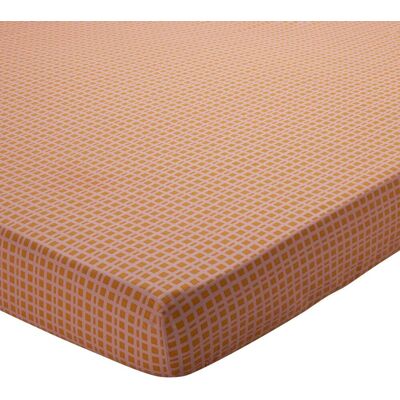 Becquet Drap housse en coton ACIDULEE carreaux graphiques multicolore 160 x 200 cm unisex - Publicité Becquet Drap housse en coton ACIDULEE carreaux graphiques multicolore 160 x 200 cm unisex - Publicité
