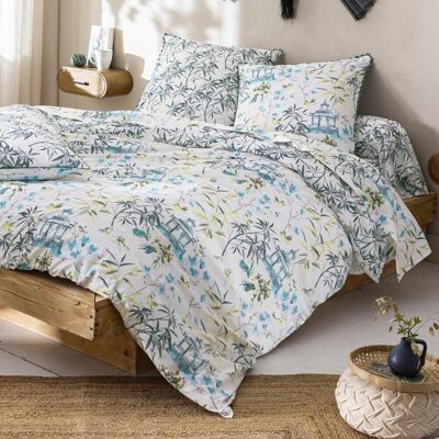 Becquet Drap plat percale de coton HANOI - bleu 240 x 300 cm unisex - Publicité Becquet Drap plat percale de coton HANOI - bleu 240 x 300 cm unisex - Publicité