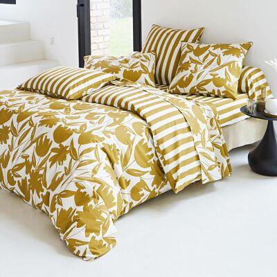 Becquet Drap plat percale de coton MARTIKA - jaune ocre 240 x 300 cm unisex - Publicité Becquet Drap plat percale de coton MARTIKA - jaune ocre 240 x 300 cm unisex - Publicité