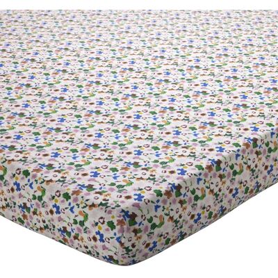 Becquet Drap housse en coton VALISER fleurs des champs multicolore 140 x 190 cm unisex - Publicité Becquet Drap housse en coton VALISER fleurs des champs multicolore 140 x 190 cm unisex - Publicité
