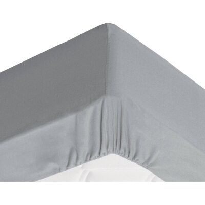 Becquet Drap-housse Grands Bonnets 32 cm gris en flanelle 140 x 200 cm unisex - Publicité Becquet Drap-housse Grands Bonnets 32 cm gris en flanelle 140 x 200 cm unisex - Publicité