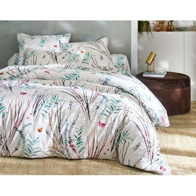 Becquet Housse de couette coton réversible TEMPS LIBRE - blanc 200 x 200 cm unisex - Publicité Becquet Housse de couette coton réversible TEMPS LIBRE - blanc 200 x 200 cm unisex - Publicité