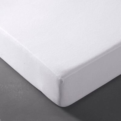 Becquet Protège-matelas housse blanc uni en molleton extensible - HOUSSE MOPU 80 x 200 cm unisex - Publicité Becquet Protège-matelas housse blanc uni en molleton extensible - HOUSSE MOPU 80 x 200 cm unisex - Publicité