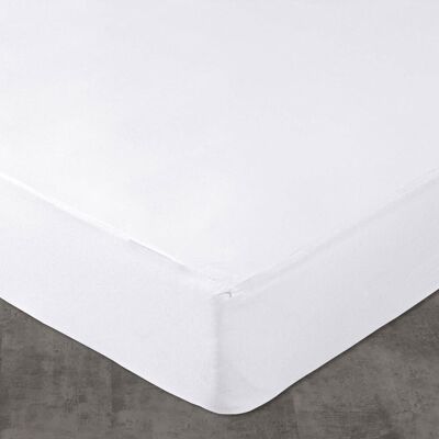 Becquet Protège-matelas grands bonnets blanc en jersey Tencel Cool'In imperméable - COLL'IN PU 140 x 190 cm unisex - Publicité Becquet Protège-matelas grands bonnets blanc en jersey Tencel Cool'In imperméable - COLL'IN PU 140 x 190 cm unisex - Publicité