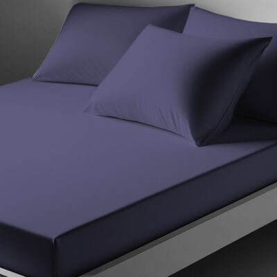 3S. x Tertio Drap-housse coton - Bleu - Indigo 120 x 190 cm unisex - Publicité 3S. x Tertio Drap-housse coton - Bleu - Indigo 120 x 190 cm unisex - Publicité
