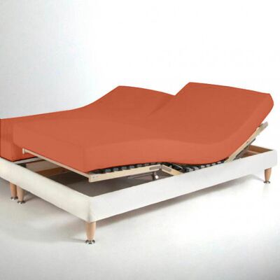 3S. x Tertio Drap-housse sommier articulé coton - Orange - Tangerine 2 x 80 x 200 cm unisex - Publicité 3S. x Tertio Drap-housse sommier articulé coton - Orange - Tangerine 2 x 80 x 200 cm unisex - Publicité