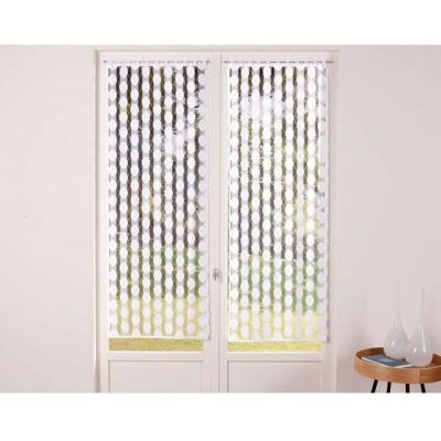 Becquet Paire de voilages droits motif flocons - Blanc 45 x 160 cm unisex - Publicité Becquet Paire de voilages droits motif flocons - Blanc 45 x 160 cm unisex - Publicité
