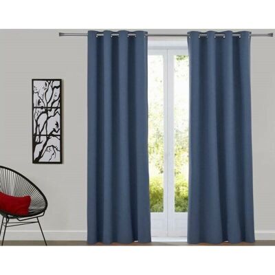 Becquet Rideau à oeillets occultant thermique natté - Gris Ardoise 135 x 180 cm unisex - Publicité Becquet Rideau à oeillets occultant thermique natté - Gris Ardoise 135 x 180 cm unisex - Publicité