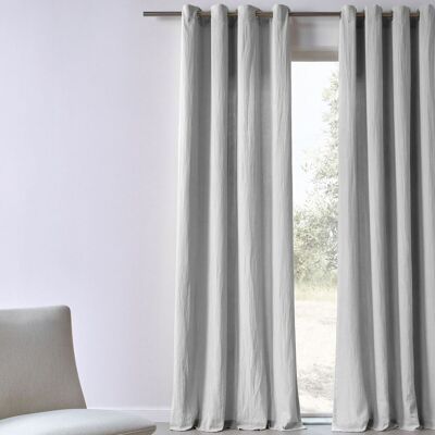Becquet Rideau oeillets GAZE DE COTON - gris nuage 140 x 260 cm unisex - Publicité Becquet Rideau oeillets GAZE DE COTON - gris nuage 140 x 260 cm unisex - Publicité