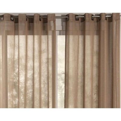 Panneau voilage uni en étamine oeillets carrés Becquet - Beige 140 x 180 cm unisex - Publicité Panneau voilage uni en étamine oeillets carrés Becquet - Beige 140 x 180 cm unisex - Publicité