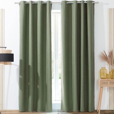 Becquet Rideau occultant phonique BOREAL - vert kaki 140 x 260 cm unisex - Publicité Becquet Rideau occultant phonique BOREAL - vert kaki 140 x 260 cm unisex - Publicité