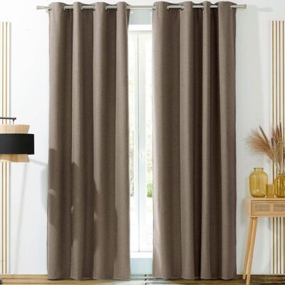 Becquet Rideau occultant phonique BOREAL - marron taupe 140 x 260 cm unisex - Publicité Becquet Rideau occultant phonique BOREAL - marron taupe 140 x 260 cm unisex - Publicité